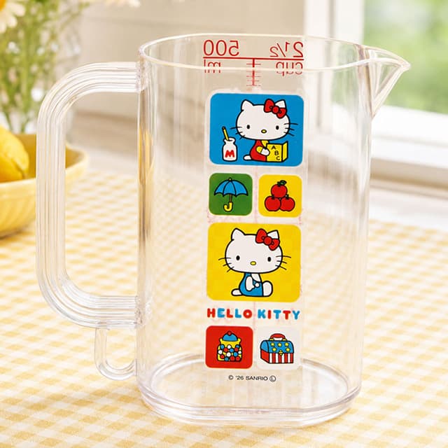 ［サンリオ］ハローキティ オールドスクール目盛り付き計量カップ 500ml 1