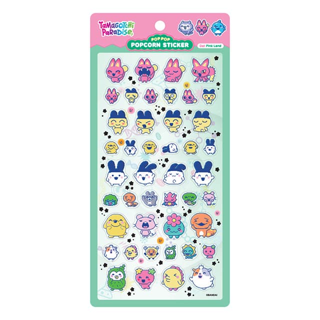 [たまごっち]たまごっち パラダイス ポップコーンステッカー_Dot Pink Land