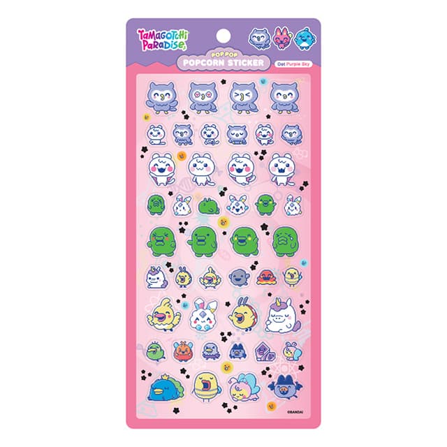 たまごっち パラダイス ポップコーンステッカー_Dot Purple Sky 1