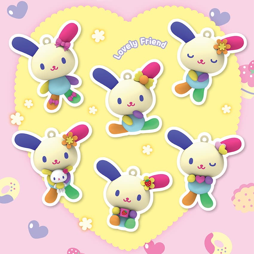 ウサハナ ラブリーキーホルダー（24個1セット） 1