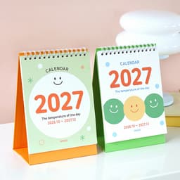 【インディゴ】2027 今日の温度 卓上カレンダー（ミニデスクカレンダー） 1