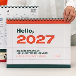 【インディゴ】2027 ベーシック大型 B4 卓上カレンダー（会社デスクカレンダー） 1