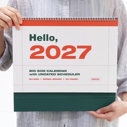 【インディゴ】2027 ベーシック大型 B4 卓上カレンダー（会社デスクカレンダー） 2
