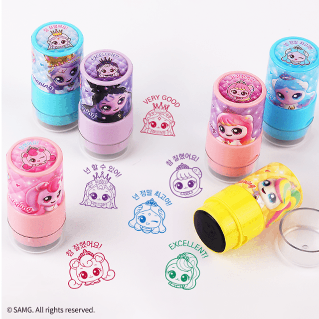 プリンセスキャッチ！ティニピン ほめほめスタンプ 丸型（12個1セット） 1