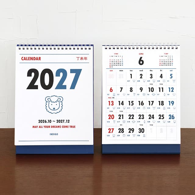 2027 ルナ 昔の旧暦卓上カレンダー（節気ミニデスクカレンダー） 1