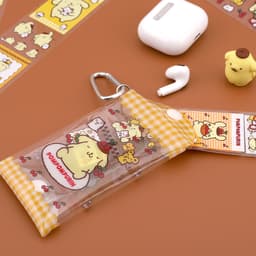 【サンリオ】ポムポムプリン 30周年 透明カードケースキーリング 3