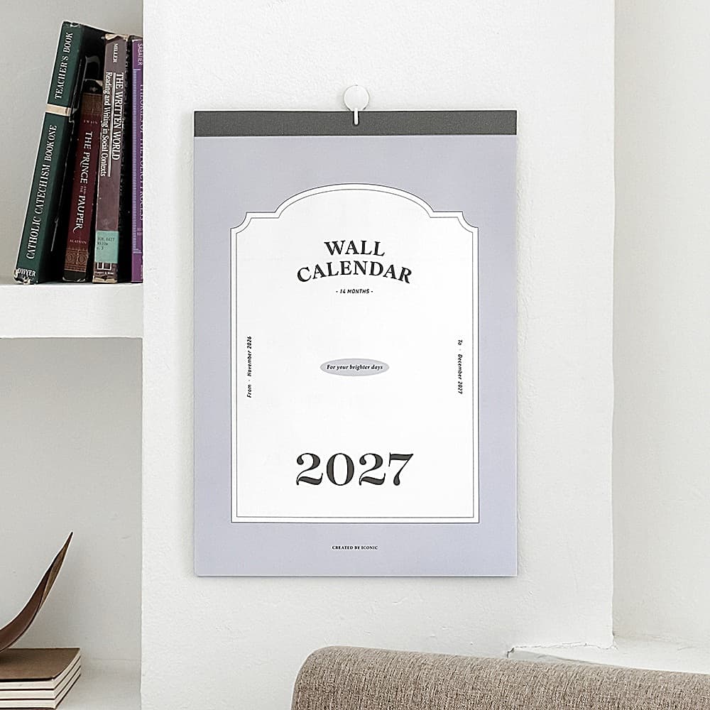 【アイコニック】2027 ウォールカレンダー 壁掛けカレンダー スケジューラー 1