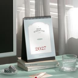 【アイコニック】2027 デスクスケジューラー 卓上カレンダー デスクカレンダー 2