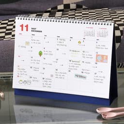【インディゴ】2027 ベーシック A4 卓上カレンダー（会社用デスクカレンダー） 4