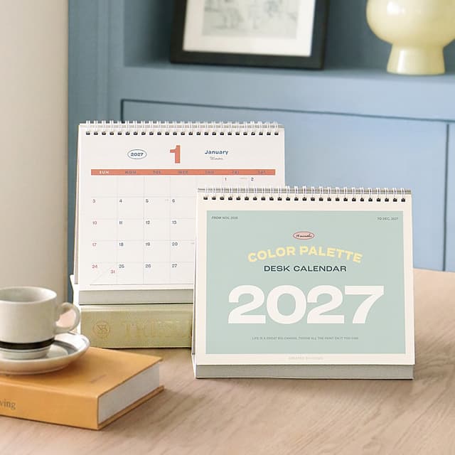 【アイコニック】2027 パレット デスクカレンダー 卓上カレンダー デスクスケジューラー