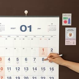 【アイコニック】2027 フロー ウォールカレンダー A2 壁掛けカレンダー 大型カレンダー 4