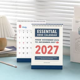 [アイコニック]2027 エッセンシャル卓上カレンダー デスクカレンダー 旧暦 デスクスケジューラー 2
