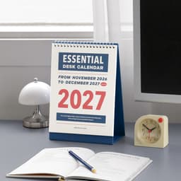 [アイコニック]2027 エッセンシャル卓上カレンダー デスクカレンダー 旧暦 デスクスケジューラー 5